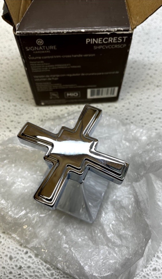 Signature Hardware SHPCVCCRSCP Pinecrest Volume Control Cross Handle Chrome