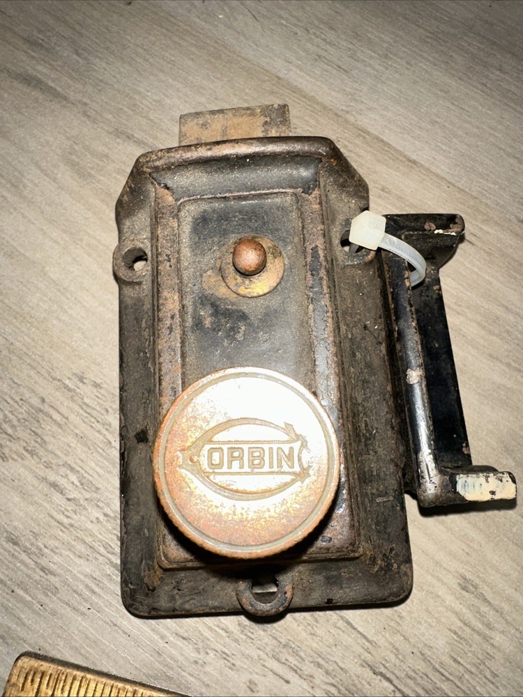 Antique Corbin Deadbolt Latch Surface Mount Working
