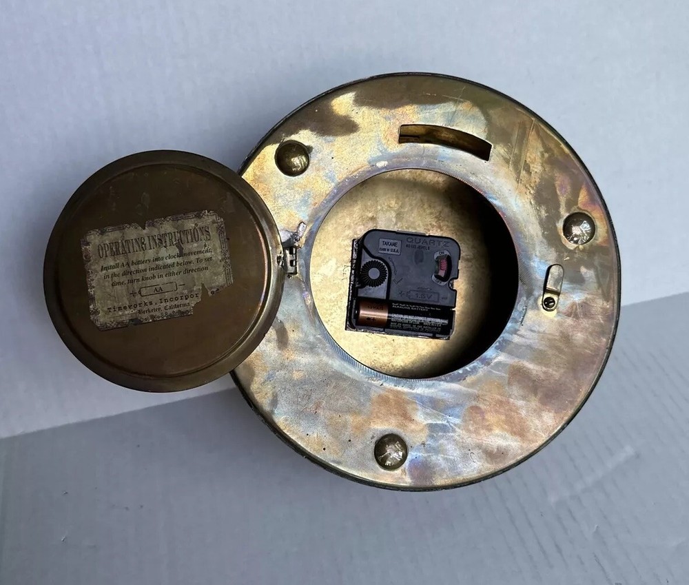 Atlantic Steam Navigation Co. NY Nautical Clock Timeworks, Berkeley, CA