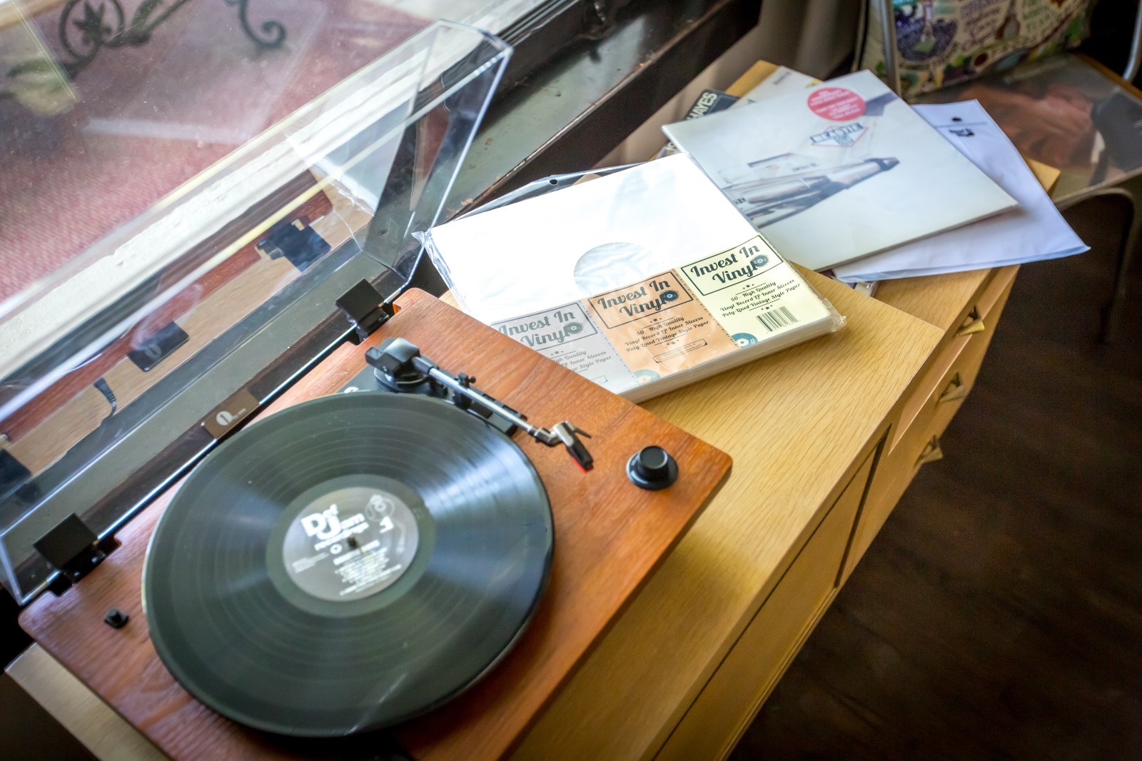 50 Poly Lined Paper Protective LP Inner Sleeves Vinyl Record Sleeves 33 rpm 12"