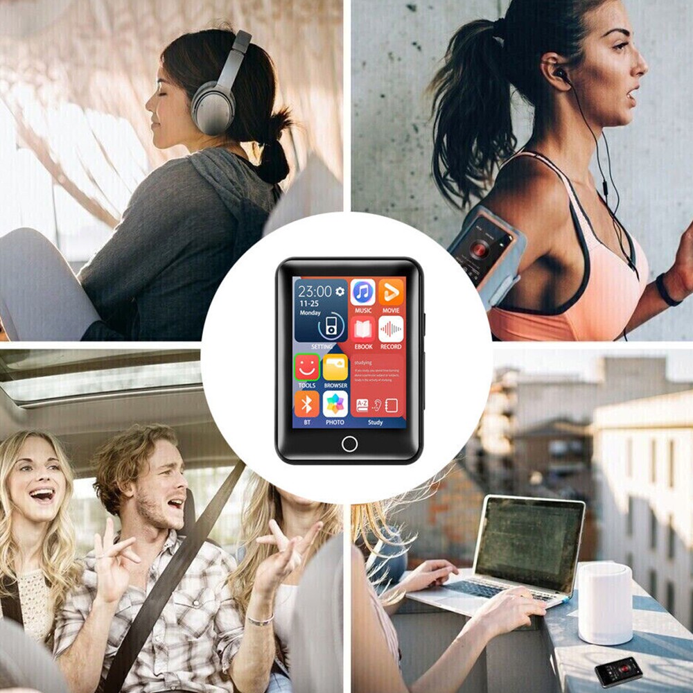 Ultra-thin Full Screen MP3 Player Portable Bluetooth Touch Music Player