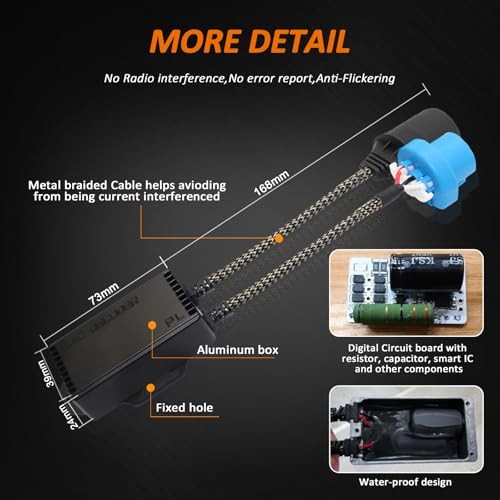 H13 9008 Canbus Decoder Kit for Anti-Flickering Headlight Compatibility