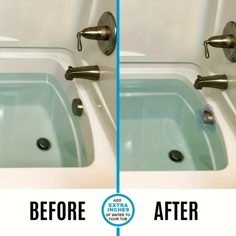 Bathtub Overflow Drain Cover Stopper Strong Suction Deeper Bath Water Seals Plug
