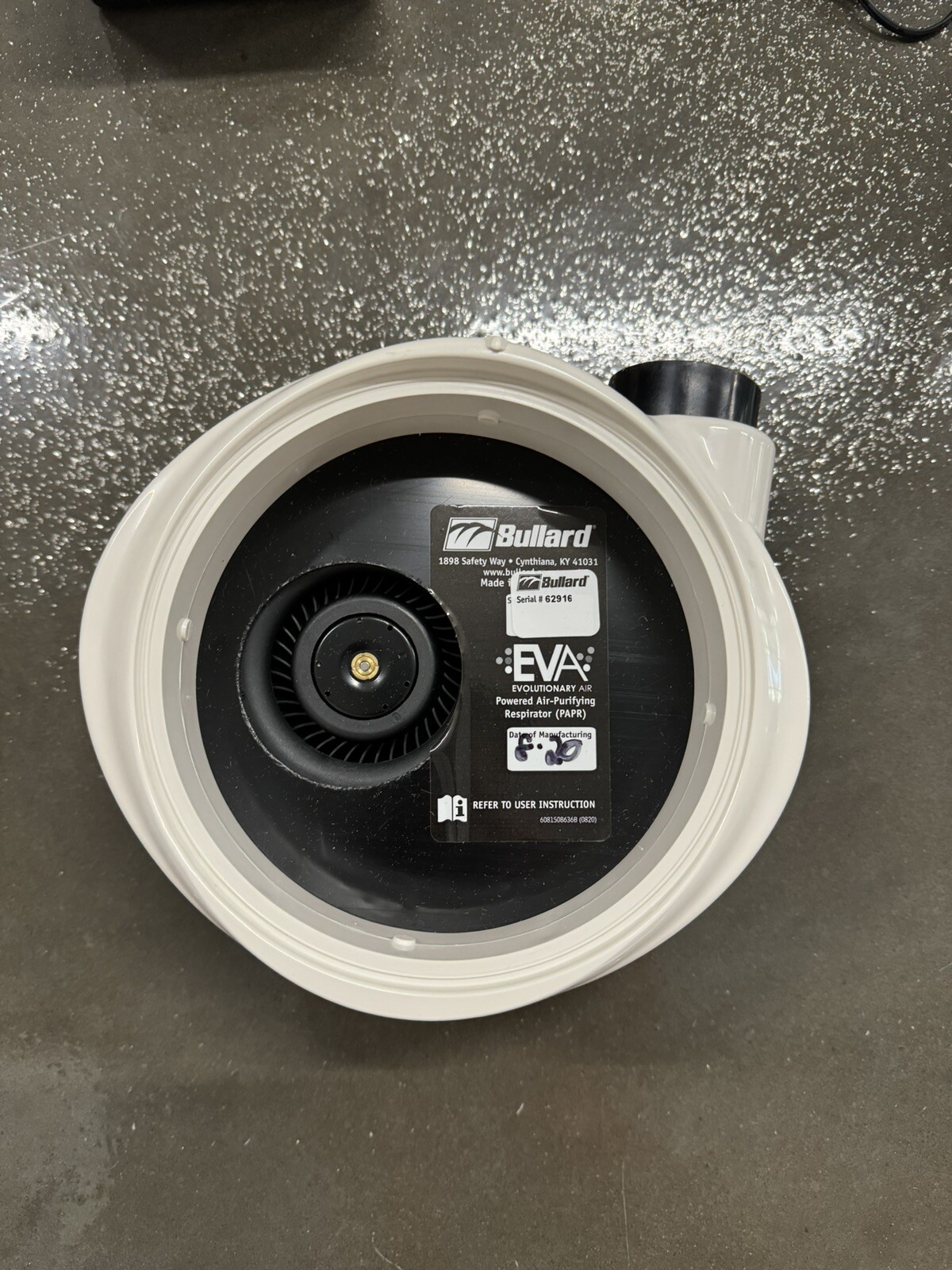 Bullard PAPR EVA20LFL with Powered Respirator And Blower Good Battery Charger