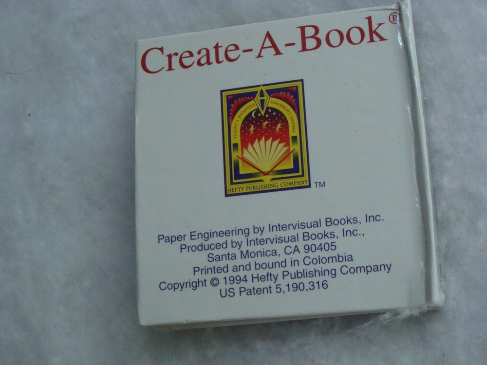 Create-A-Book Template Hefty Publishing 4 Tabbed Pages White