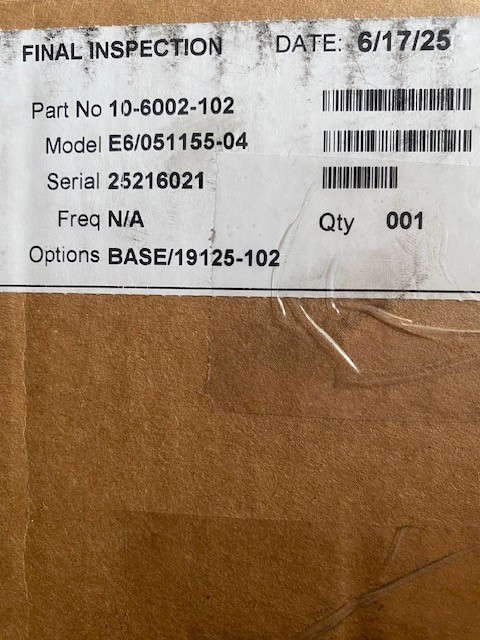TRANSCORE E6 MULTIPROTOCOL READER E6/051155-04