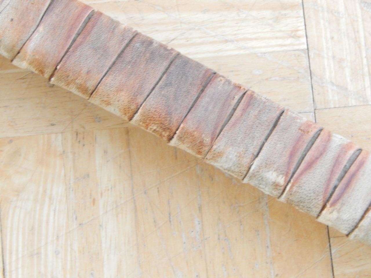 VINTAGE 48" t MID CENTURY NORTHERN PLAINS BEADED HIDE BACKED BOW - NICE !