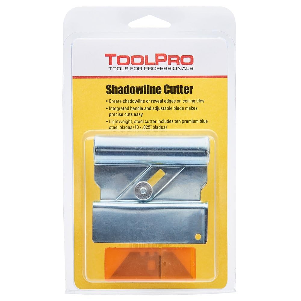 ToolPro Professional Shadowline Ceiling Tile Cutter - 10 inches, Silver