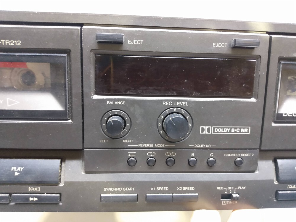 Technics RS-TR212 Stereo Double Cassette Tape Deck Full Logic Auto Reverse
