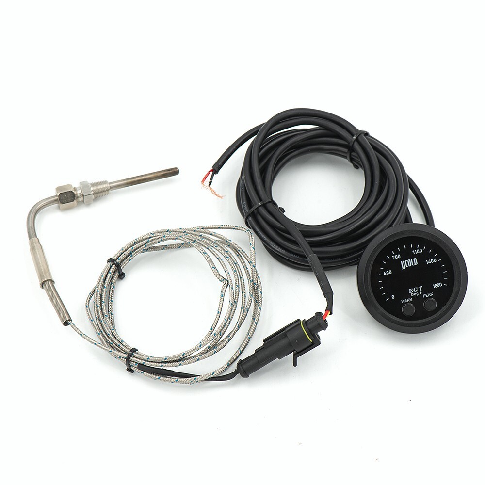 52mm 0-1800F Digital Exhaust Gas Temperature Egt Ultra-Thin Meter with Sensor
