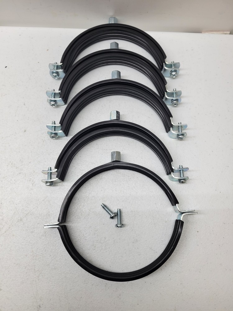 5 Pack Galvanized Pipe Hanger with Rubber Gasket 5"