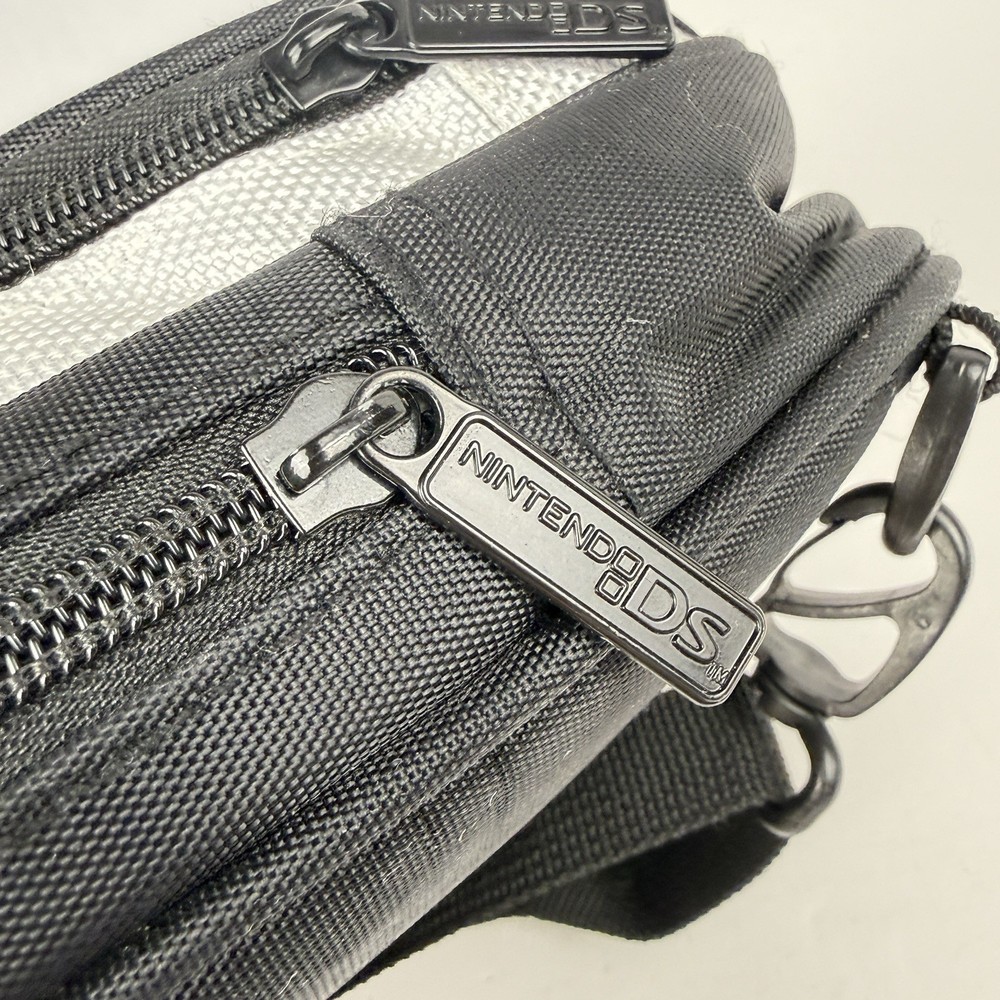 Nintendo DS Mini Backpack Carry Case Black & White Embroidered Mario