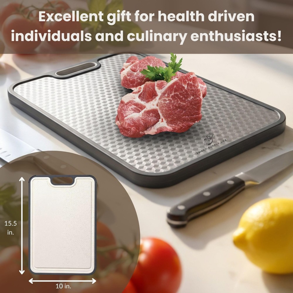 Titanium Cutting Board | Scratch Reduction Mesh | DoubleSided Pure Titanium a...