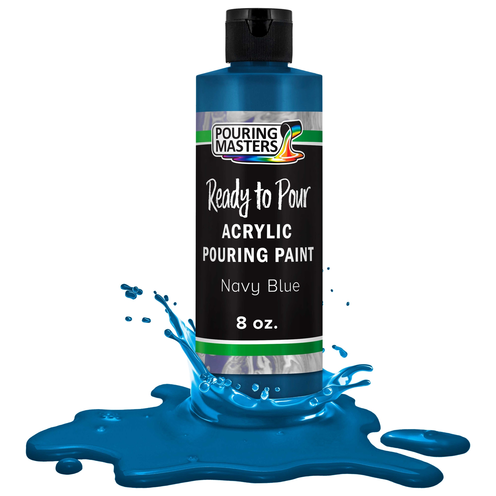 Pouring Masters Navy Blue 8-Ounce Bottle Water-Based Acrylic Pouring Paint