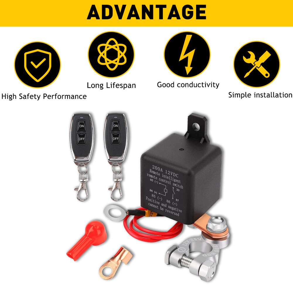 Car Remote Control Battery Switch Power Cut Kill Off Master Disconnect Isolator