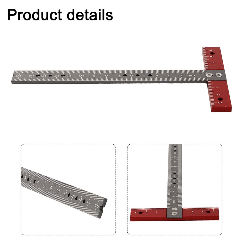 T-shape positioning ruler with high-precision measuring functions