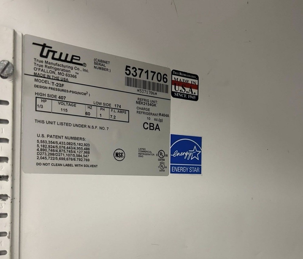 True T-23F 27" Single Solid Door Freezer Good Used Unit