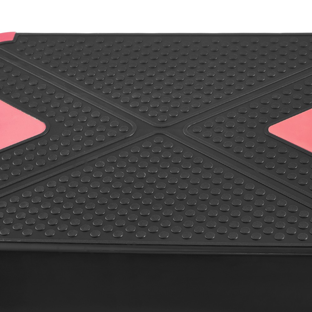Aerobic Stepper Step Platform with 4 Risers, Adjustable 4-8 inch, Non-Slip
