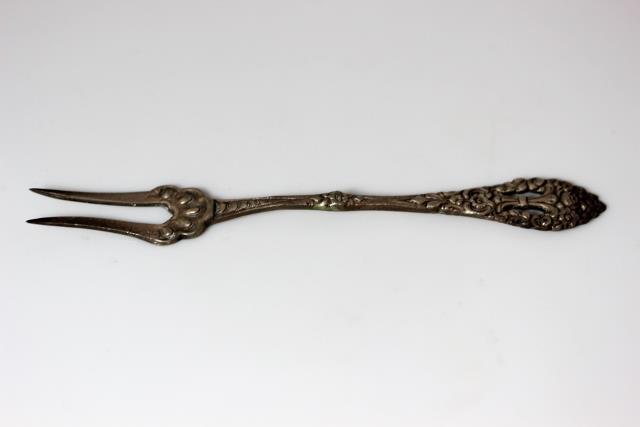 Vintage German 800 Silver Pickle Fork 5” - 4094