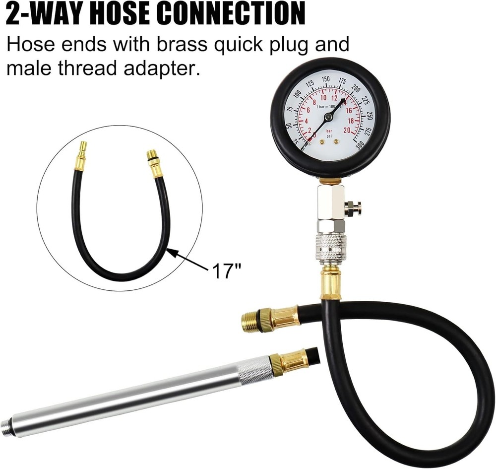 Cylinder Pressure Tester with Extension Rods