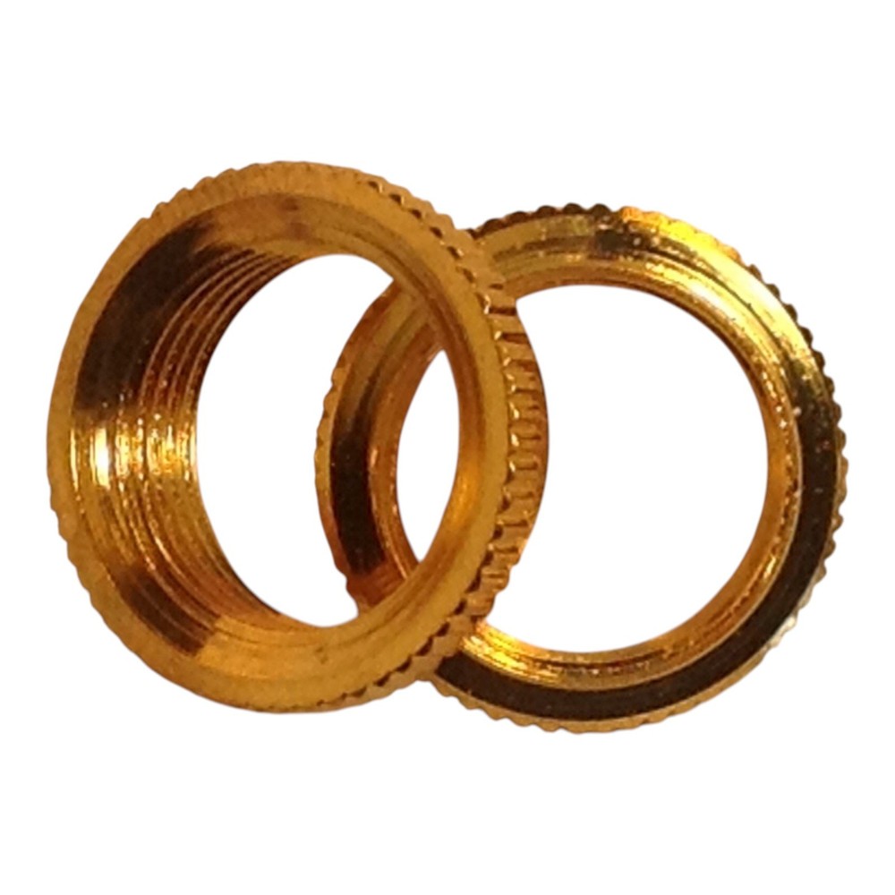 2 Fine Shouldered Deep Toggle Switch Nut Gold For Switchcraft Made in USA