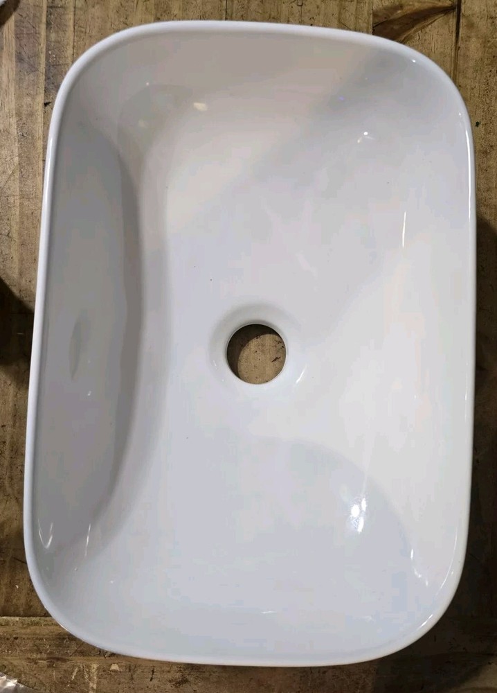 Beautiful Rectangular Porcelain Wash Basin 14"LengthX9.75"WidthX4.75"Depth