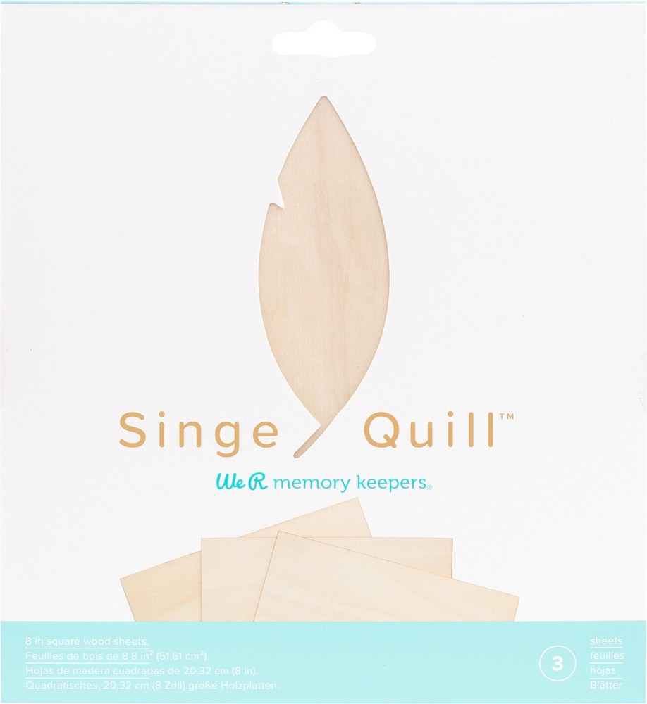 We R Memory Keepers Singe Quill Veneer Sheets 8"X8" 3/Pkg-