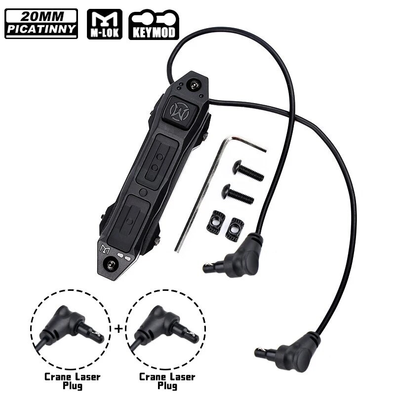 TacticalflashLight Tail Dual Control Remote Switch Crane For OGL PEQ DBAL Laser