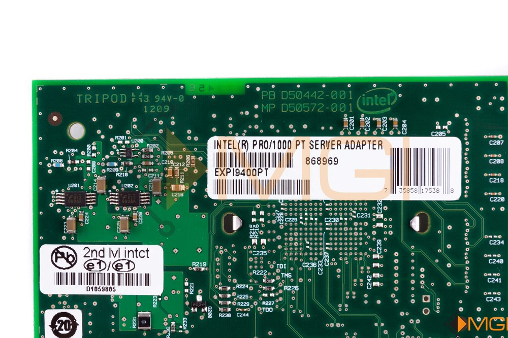 INTEL PRO/1000 PT SERVER ADAPTER SINGLE PORT HIGH PROFILE // EXP19400PT