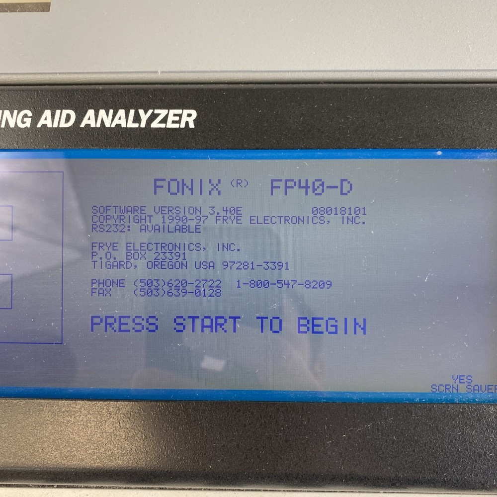 FRYE Electronics FONIX FP40-D HEARING AID ANALYZER