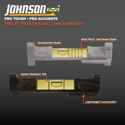 Johnson Level & Tool 595 Structo-Cast Line, 3", 2 3" Kit, Structo Cast