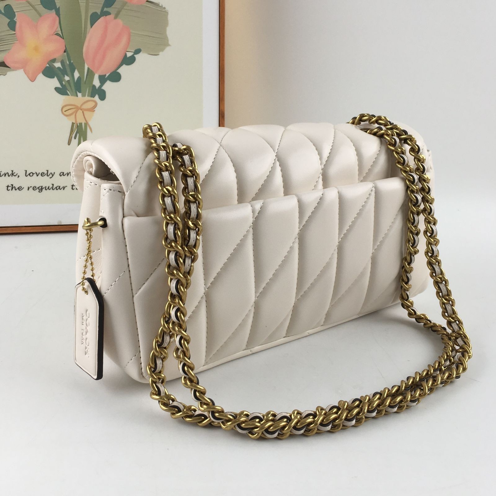 COACH Tabby Shoulder Bag 26 Quilted CP150 Burgundy Nappa Leather Outlet New