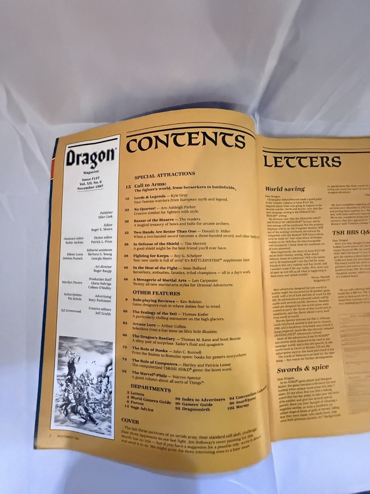 1987 TSR Dragon Magazine-Vintage