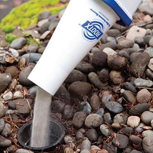 ROOTX - 2LB. JAR with Funnel/APPLICATOR Foaming Root Control for Sewer White
