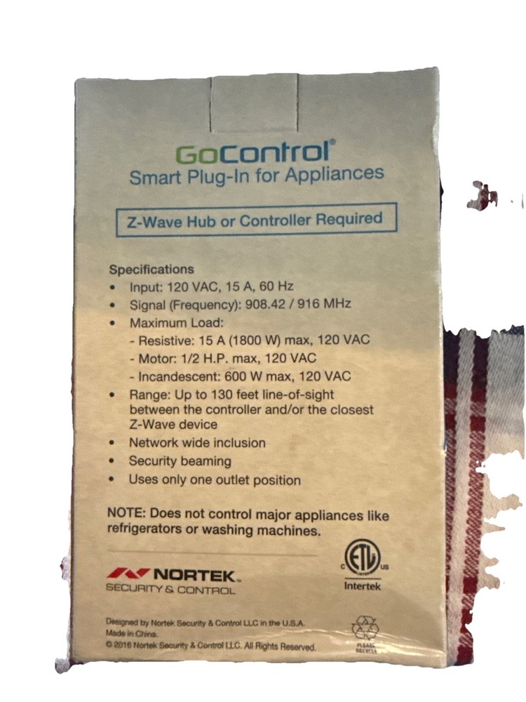 Go Control Smart Plug In for Appliances