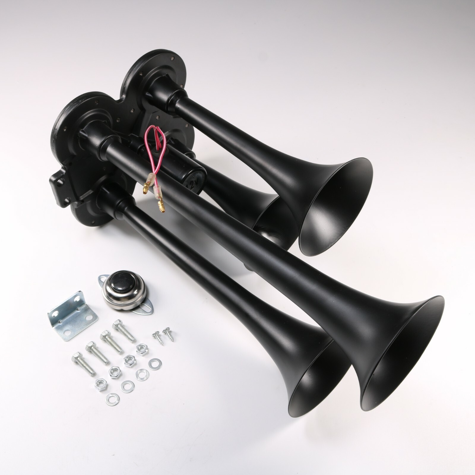 Train Horn Kit 4 Trumpets Semi Loud System 1.5G Air Tank 150PSI For Truck Car