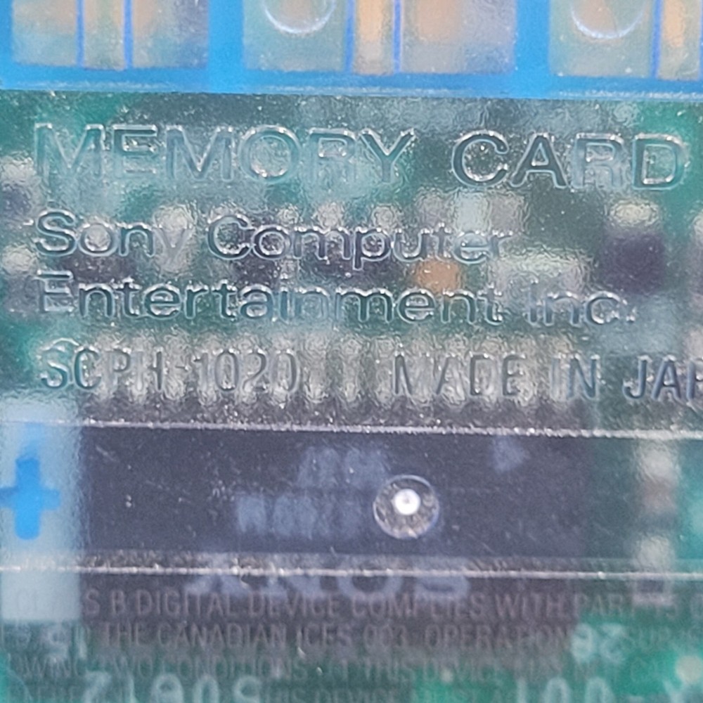 Sony PlayStation Memory Card SCPH-1020 Video Game