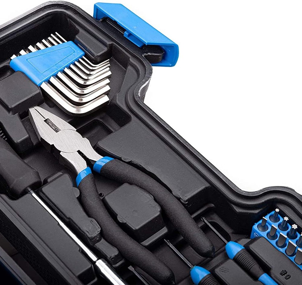 CARTMAN 39piece Cutting Plier Tool Set with Plastic Toolbox Blue
