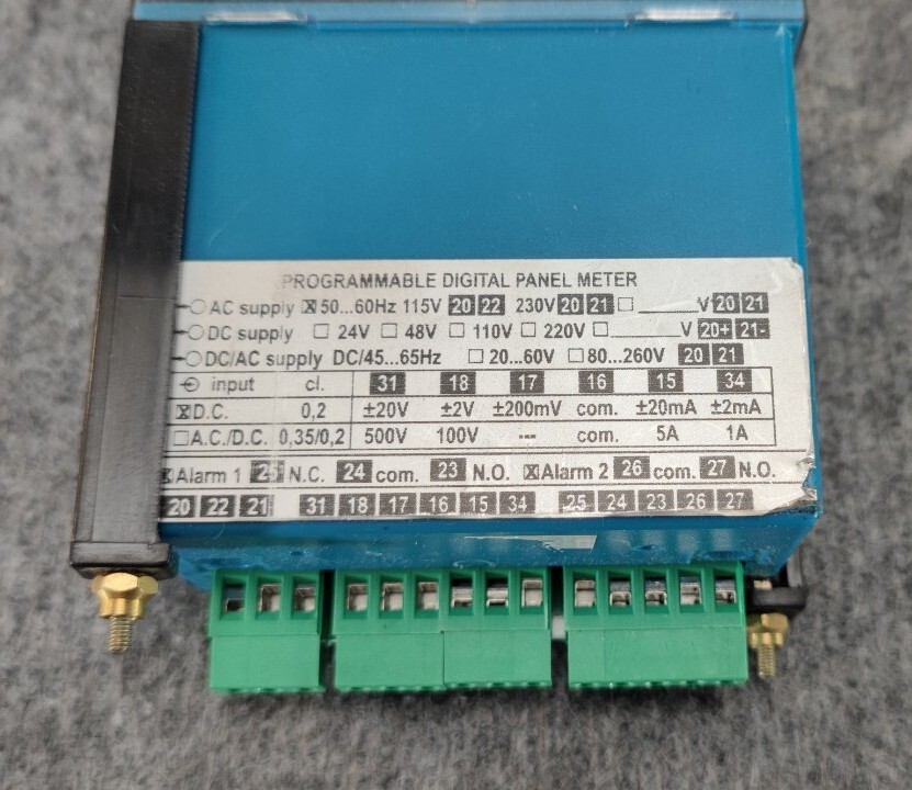 FRER X98MAVXXXQ41 PROGRAMMABLE DIGITAL PANEL METER