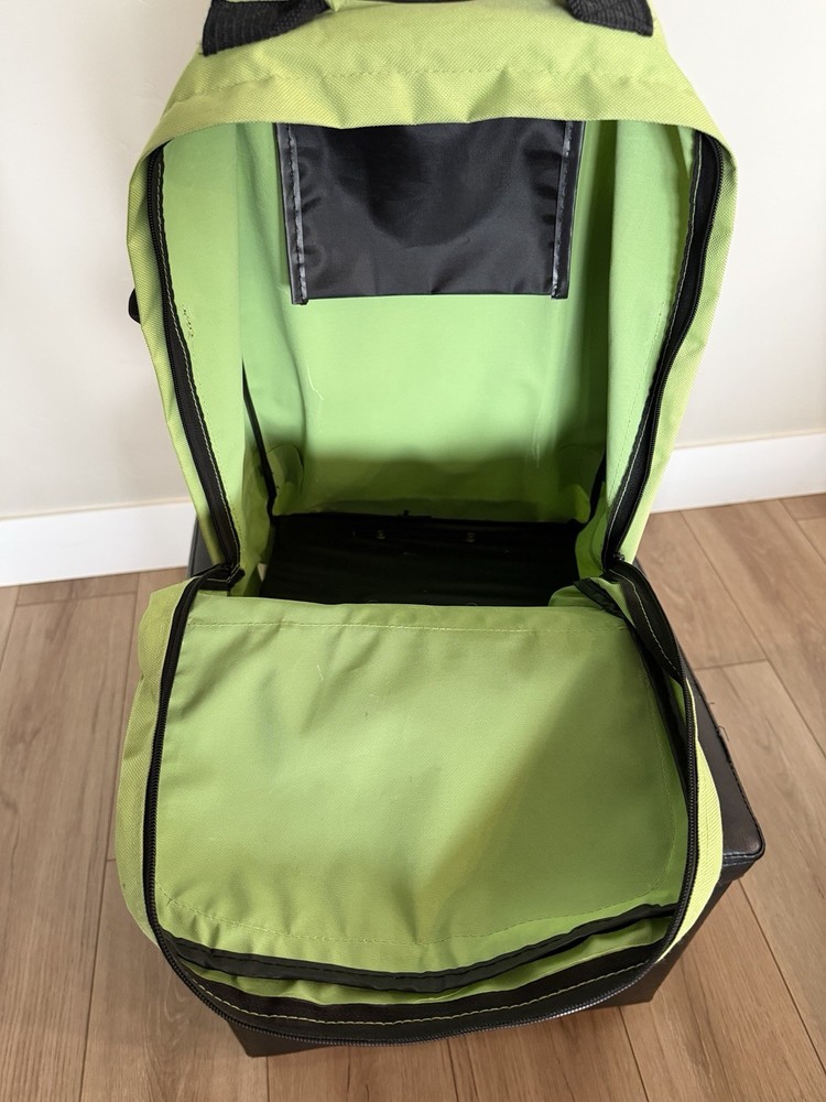 Cricut Provo Craft Rolling Backpack Lime Green Handle Carry Bag 3 Compartment