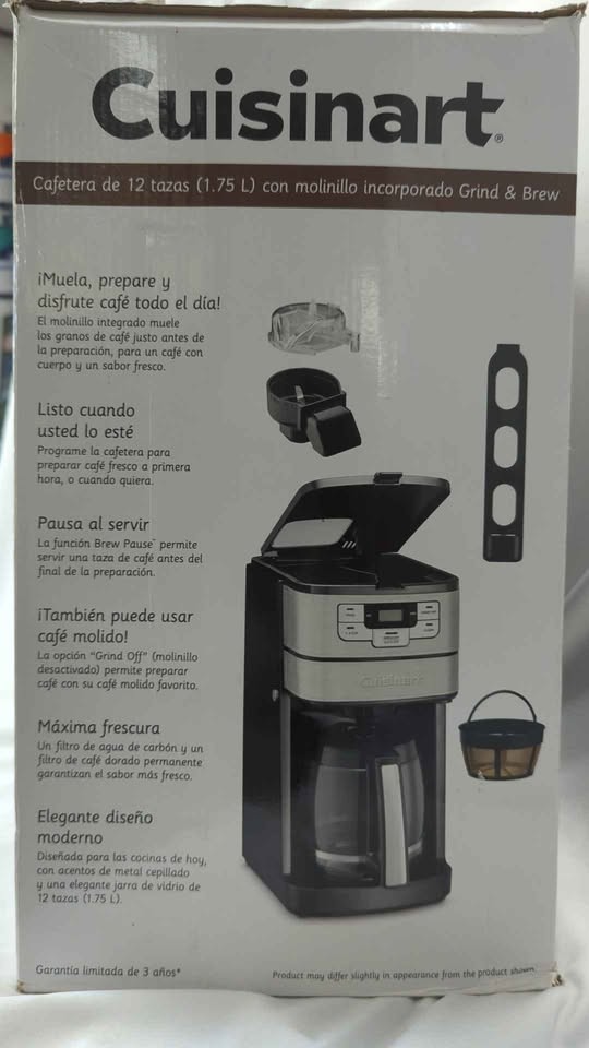 Cuisinart Automatic Grind & Brew 12-Cup Coffee Maker with Blade Grinder
