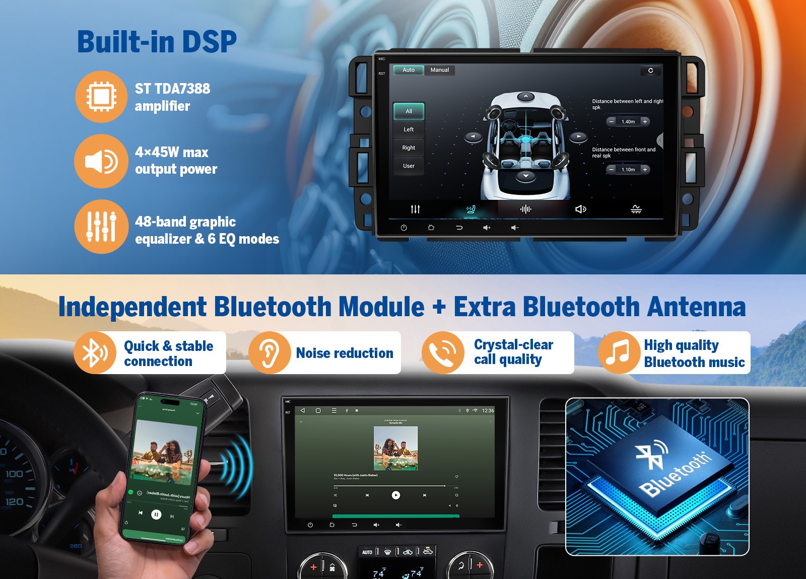 GMX7 8"Android for Chevy Silverado Sierra 2007-13 Car Radio Stereo Apple CarPlay