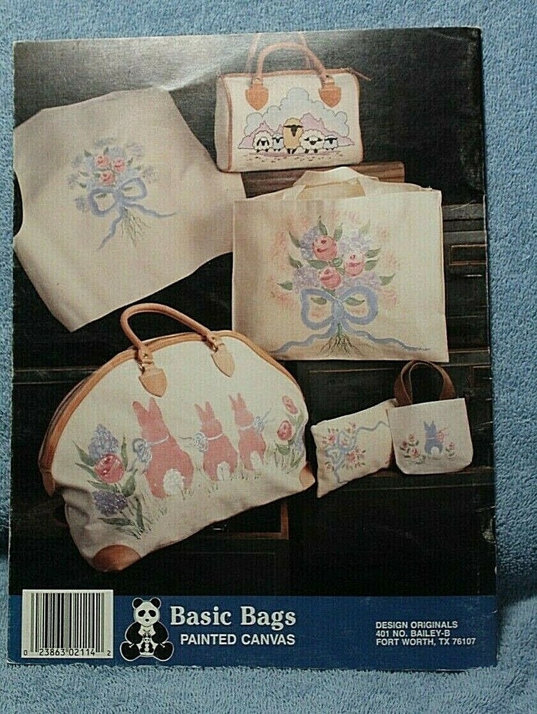 Basic Bags Painted Canvas instructions & Patterns 1990 Suzanne McNeill Booklet
