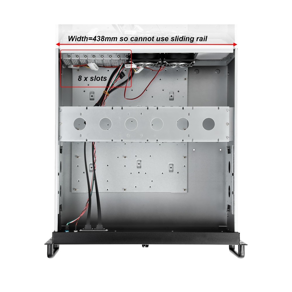 RackChoice 4U rackmount Server Chassis Support Liquid Cooling AIO Cooler Comp...