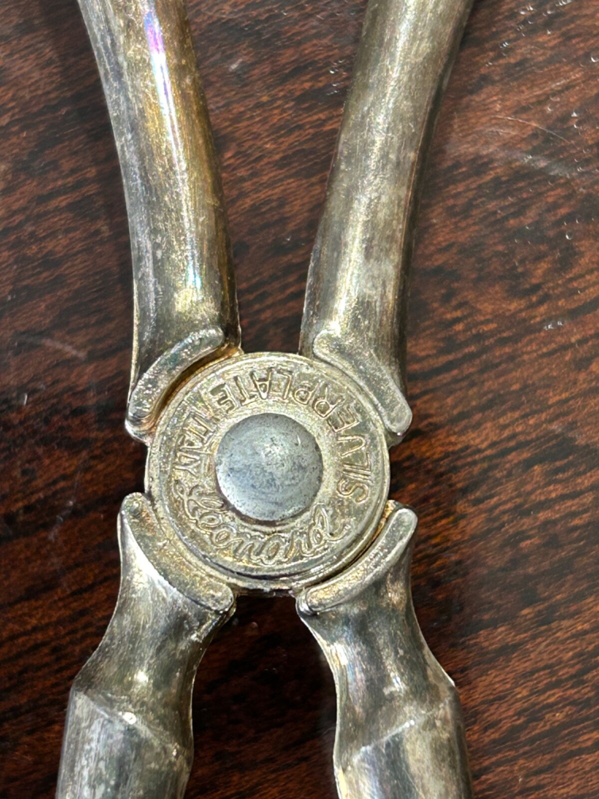 Vintage Leonard Silverplate Salad Pasta Tongs Made In Italy Scissor Style 10.5”