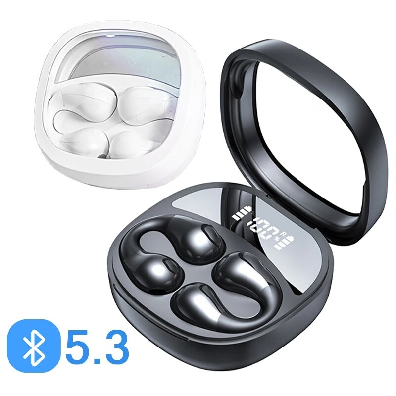 Wireless Bluetooth 5.3 Earbuds Ear Clip Bone Conduction Stereo Headphone Headset