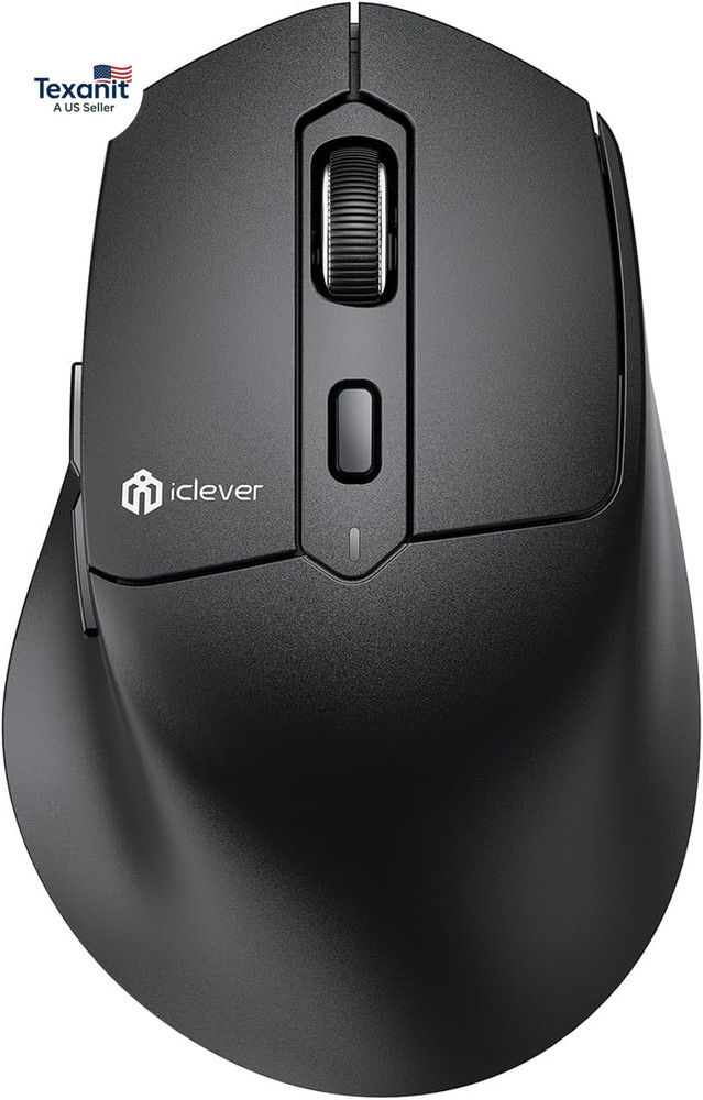 MD360 Ergonomic Bluetooth Mouse with Mouse Jiggler, Wireless Rechargeable Mouse