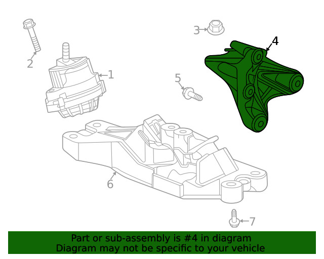 Genuine GM Driver Side Engine Mount Bracket 23411885
