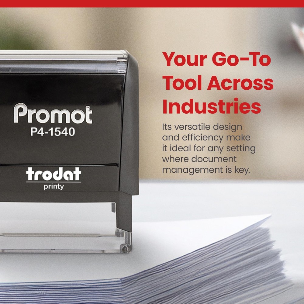Withdrawn Self-Inking Rubber Stamp for Office Documents Red Ink Stamp