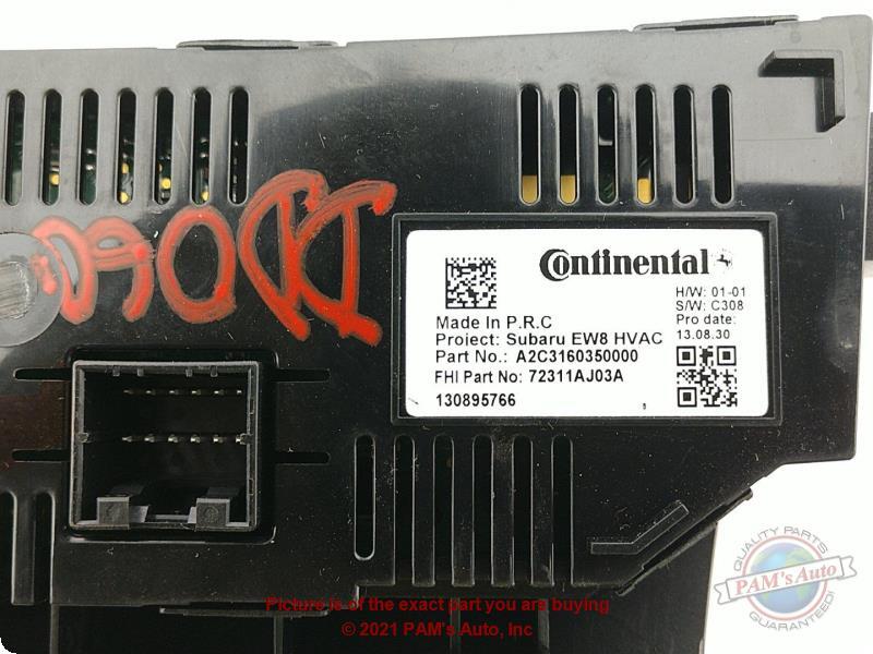 Used A/C Selector Switch fits: 2014 Subaru Legacy automatic temperature control
